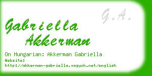 gabriella akkerman business card